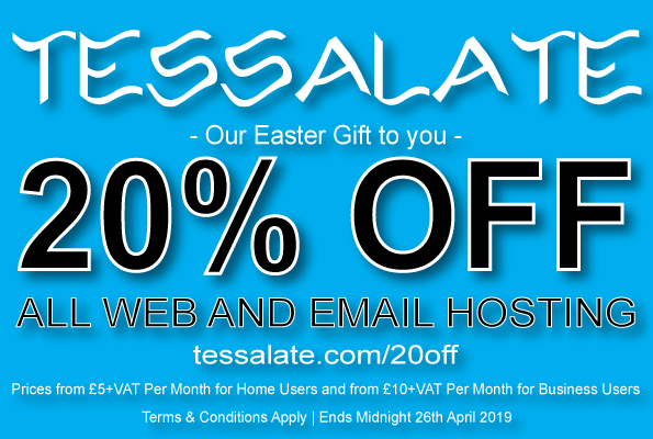 20% off all web and email hosting packages